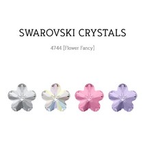 정품 스와로브스키 스톤 4744 플라워 팬시 벚꽃스와, 6mm, 크리스탈AB