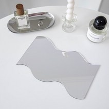 견고한 INS 스타일 크리에이티브 간단한 아크릴 거울 코스터 컵 절연 패드 보석 장식 접시 커피숍, 02 형광 노란색