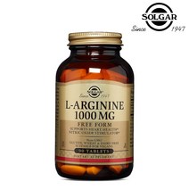 솔가 L-아르기닌 1000mg 타블렛 글루텐 프리 비건 무설탕, 90정, 1개