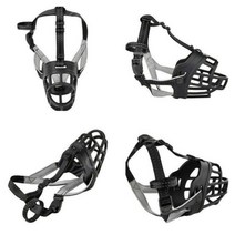 입질교육 반려견 강아지 훈련용품 입마개 조절 가능한 분리불안, 쇼로, 18cm-21cm