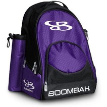 붐바 야구가방 야구백팩 슈퍼팩 Tyro Baseball/Softball Bat Backpack - 20 x 15 x 10 - Holds 2 Bats up to Barrel S, Black/Purple, Black/Purple