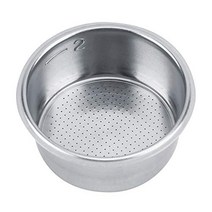 Stainless Steel Coffee Filter Double Cup Coffee 51mm non-pressurized Porous Filter Basket For Brevi, 1