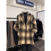 막스카라 체크 더블 울 코트 M04MWJ013MEN1