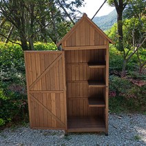 농막 매매 이동식 수납 창고 정원 보관 야외 주택, 브라운 반층판 770x545x1890mm
