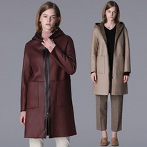 르오트 [르오트] 미니멀모던 안감퍼 무스탕 후드코트