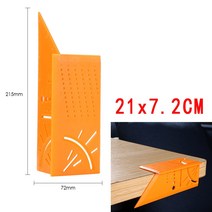 유형 3D 45+90도 연귀 각도 측정 규칙 목수 마킹 눈금자 목수 레이아웃 측정 도구, D타입