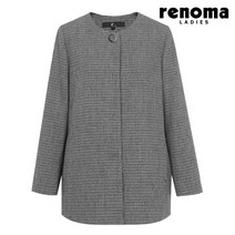 레노마레이디 체크라운드넥 자켓 블랙 CY11JK030-BK