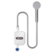 전기순간온수기 3500W 탱크 없는 전기 온수기 욕실 온도 표시 EU 플러그, 02 As shown