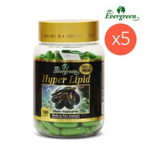Evergreen 에버그린 초록입홍합 하이퍼리피드 메가 9000mg 180정 5개, 180개
