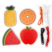 과일모양 실꿰기장난감 실놀이 실꿰기놀이 실끼우기 실꿰기완구 어린이장난감 완구 아동장난감