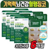 뇌건강 기억력 혈행 개선 머리 은행엽 은행잎 영양제 추천 징코 추출물 콜레스톨 중성지방 비타민B GINKO 은행 효능 효과 보충제 아연 판토텐산 50대 60대 남자 여자 여성