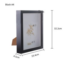 인테리어 액자 그림3차원 중공 표본 랙 DIY 수제 사진 프레임 테이블 나비 곤충 점토 말린 꽃 보존, 24 XK-4-23.4x32.2x4.5cm