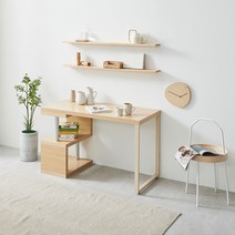 좁은방 원룸 거실 공간 미니 컴퓨터 철제 책상 1600, 메이플