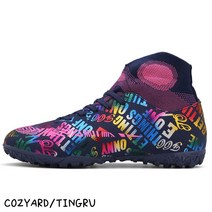 TINGRU 발목 축구화 발볼넓은 편한 풋살화 경량 가벼운 운동화 선수축구화