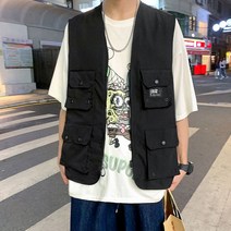 남자조끼 남성조끼 남자베스트 남성베스트 캐주얼 1P 단추 포켓 힙한 (올핀)_1972EA