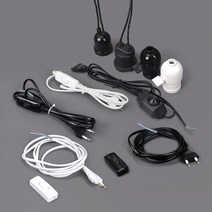 국산 중간스위치 코드선 키소켓 방수소켓 E26 220V 스위치 전원선 파워코드 플러그, 완제품 스위치코드선, 블랙 2M