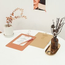 메탈 골드 페이퍼홀더 메뉴판 로즈 골드 인테리어 A5 클립 보드
