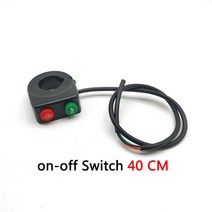 전기 자전거 악세사리 스위치 라이트 켜기/끄기 핸들 바 22mm 수정 헤드 푸시 버튼, [01] 40cm line, 01 40cm line