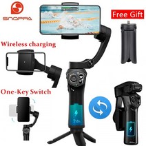 Snoppa Atom 접이식 포켓 크기 3 축 스마트 폰 GoPro 스마트 폰용 핸드 헬드 짐벌 안정기 무선 충전 iPhone12, 협동사, 스놉파