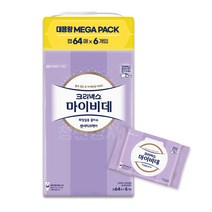 크리넥스 마이비데 센서티브케어 비데물티슈 캡형 64매 대용량, 12팩