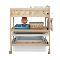 원목 기저귀 교환대 갈이대 이동식 교환매트 수유실, 원목3단+옷걸이봉+대왕고래코튼