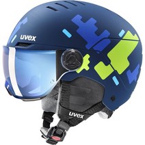 Uvex 유니섹스 아동용 S566263 스키 헬멧 블루퍼즐 매트 54-58cm