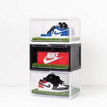 슈케이스 신발 정리함 보관함 정리대 수납장 신발장 슈박스, 잔디추가없음, 블랙, 1개