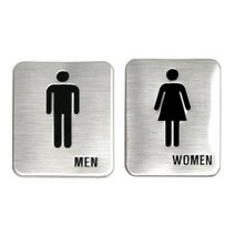 현판 팻말 문패 미니간판 표찰 돔사인 표지판 메탈 남여화장실 표시 메탈 입체 DJ+3729EA