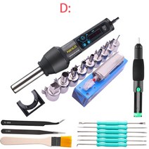 eu220vus110v 650w 8108lcd 조절 가능한 전자 열 열풍 총 납땜 제거 납땜 스테이션 ic smd bga + 노즐 뜨거운 공기 송풍기, 협력사, 나 220v, d
