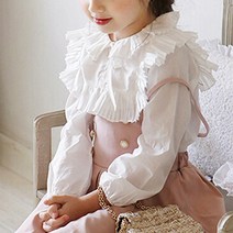 플리즈넥블라우스 아동블라우스 여아졸업식 키즈합창블라우스 화이트셔츠 입학사진 졸업사진 공주셔츠