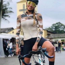 사이클링 의류 Go Rigo 긴 소매 자전거 턱받이 반바지 세트 여성 산악 착용 정장 Ropa Ciclismo Team Cycling Jersey, suit 2_L