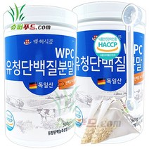 HACCP 식약처인증 유청 단백질 농축 분말100% 완전단백질 아미노산 스코어 높은단백질 프로틴파우더 유청단백질분말 100% 식약청인증 +슈퍼푸드.com 연자육티백 프로틴, 2세트, ( 통 500g + 1g )