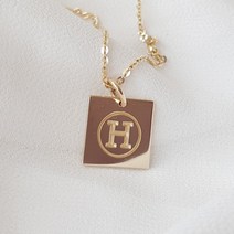 보하 14K 18K 스퀘어 목걸이