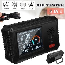 방사능측정기 라돈 세슘 식품 방사능 측정 가정용 휴대용 새로운 tvoc hcho co2 디지털 lcd 포름 알데히드 감지기 공기 품질 측정기 분석기 다기능 5 in1 가스