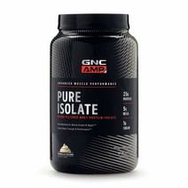 GNC AMP 퓨어 아이솔레이트 바닐라 유청단백질 파우더 Pure Isolate Vanilla Custard Whey Protein 896g, 1팩