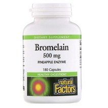 네추럴팩터스 브로멜라인 500mg 파인애플 엔자임 캡슐, 180개입, 3개