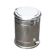 페달휴지통 스텐휴지통, 12L(250*370), 1개