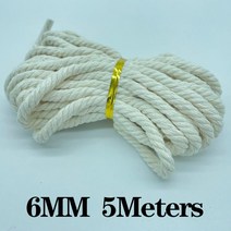 천연 주트 리본 공예 DIY 빈티지 로프 바느질 수제 코드 실 꼬기 파티 웨딩 홈 인테리어 1-10mm, 6mm 5Meters 2