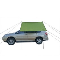 중고 루프탑 텐트 루프 렌탈 하드탑 차량용 SUV 자동차 차양 사이드 퍼걸라 아웃도어 캠핑 테일 캐노피 4 인용, [14] green 440 x 200cm