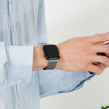 미니포커스 애플워치 호환 밀레니즈 루프 스트랩 MFS012, 스페이스 그레이