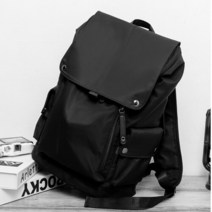 [프롬슈] 덮개 버튼포인트 남자 여자 데일리백 캐주얼백팩