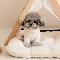 울리 봉봉 후리스 넥워머 강아지 겨울옷, 베이지