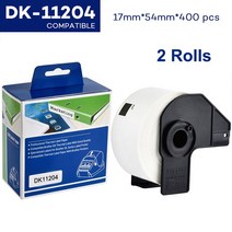Brother 라벨 프린터 용 DK-22205 연속 DK-11204 다이 컷 표준 주소 2 롤 감열지, 04 2Rolls DK-11204