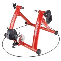 자전거롤러 가정용 실내 운동 자전거 트레이너 6 가지 속도 자기 저항 MTB 로드 롤러 도구, 빨간색, 07 Red 26-29 inches