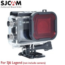 lanbeika for sjcam sj6 다이빙 방수 케이스 4 컬러 필터 렌즈 수중 액세서리 sj 6 legend 4k wifi 카메라