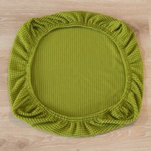 식탁 다이닝 의자 식당용 시트 커버 탈착식 탄성 방수 슬립 주방, [02] Yellow Green