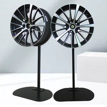 자동차 휠 진열대 카센터 매장용 선반 회전 스탠드, 이동형 모델