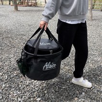 알래즈 캠핑 설거지통 가방 30L + 건조망 + 세제통 와이어 설거지망 단독 사용가능 건조망세트, 블랙