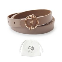 에스랑제이 여성 정장 청바지 링 가죽 벨트 + 더스트백