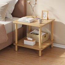 미니 협탁 원목 라탄 침대옆 침실 틈새 테이블 선반, 웜화이트603043 실용다리 심플모델